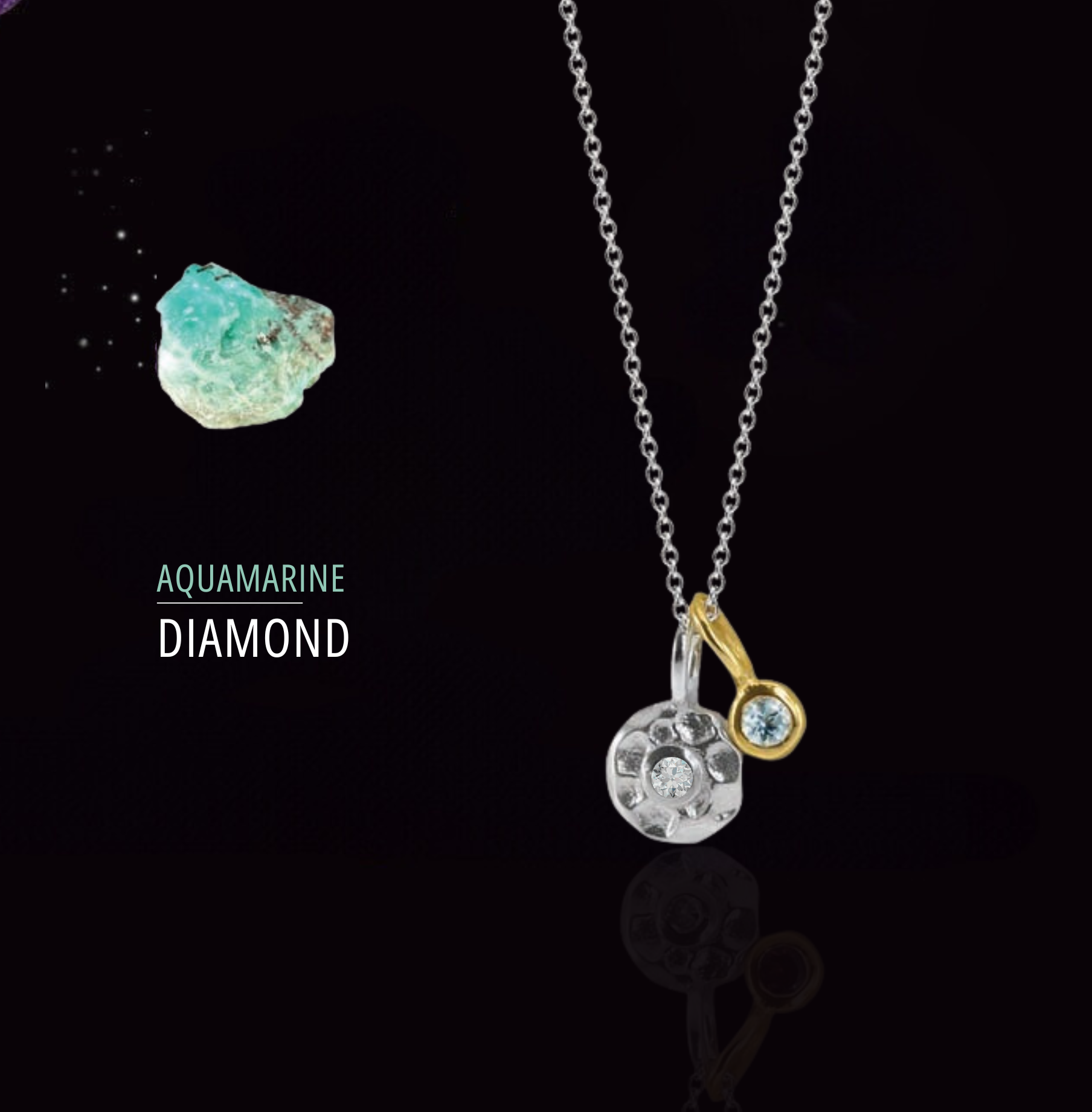 Diamond & Aquamarine Necklace