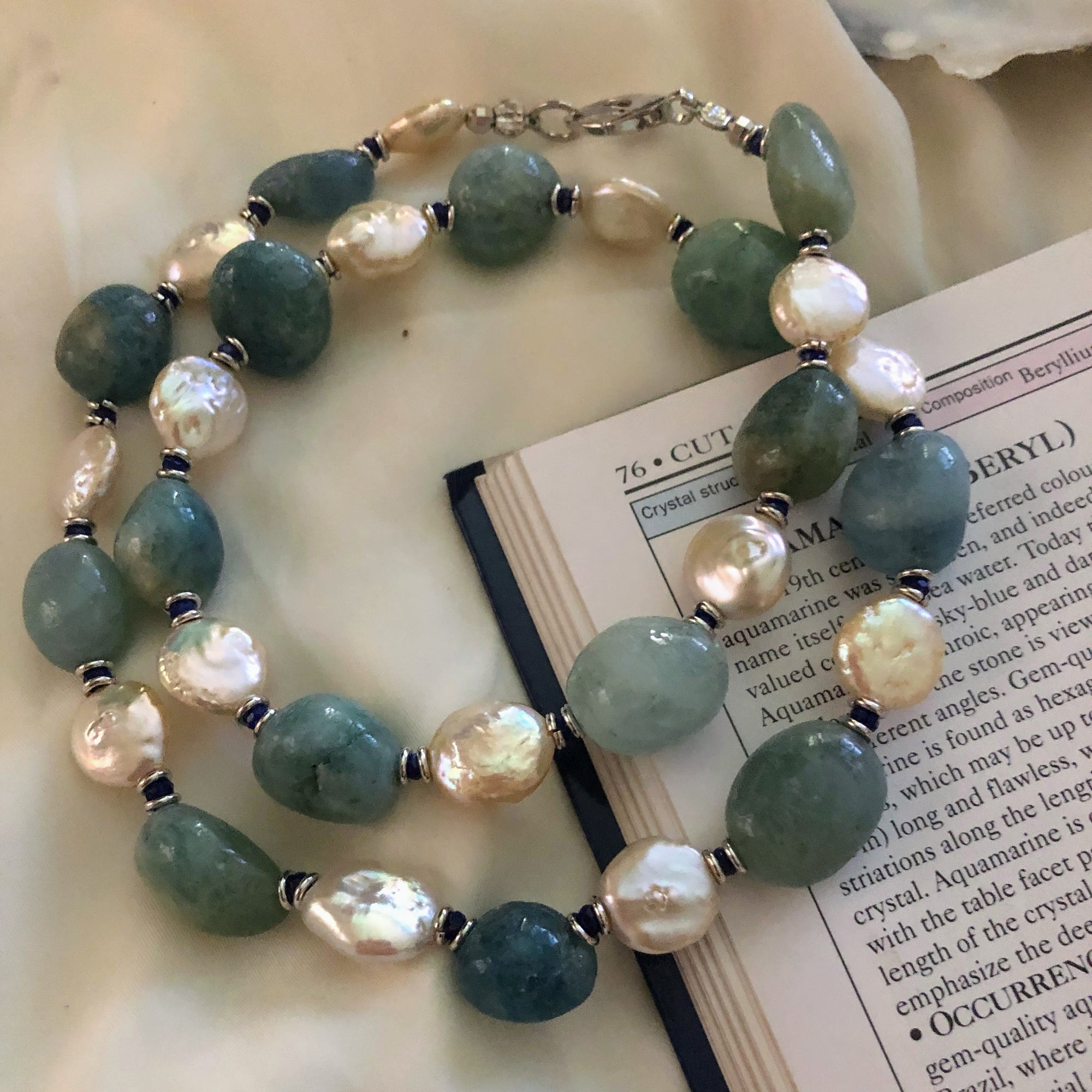 Aquamarine & Pearls Necklace