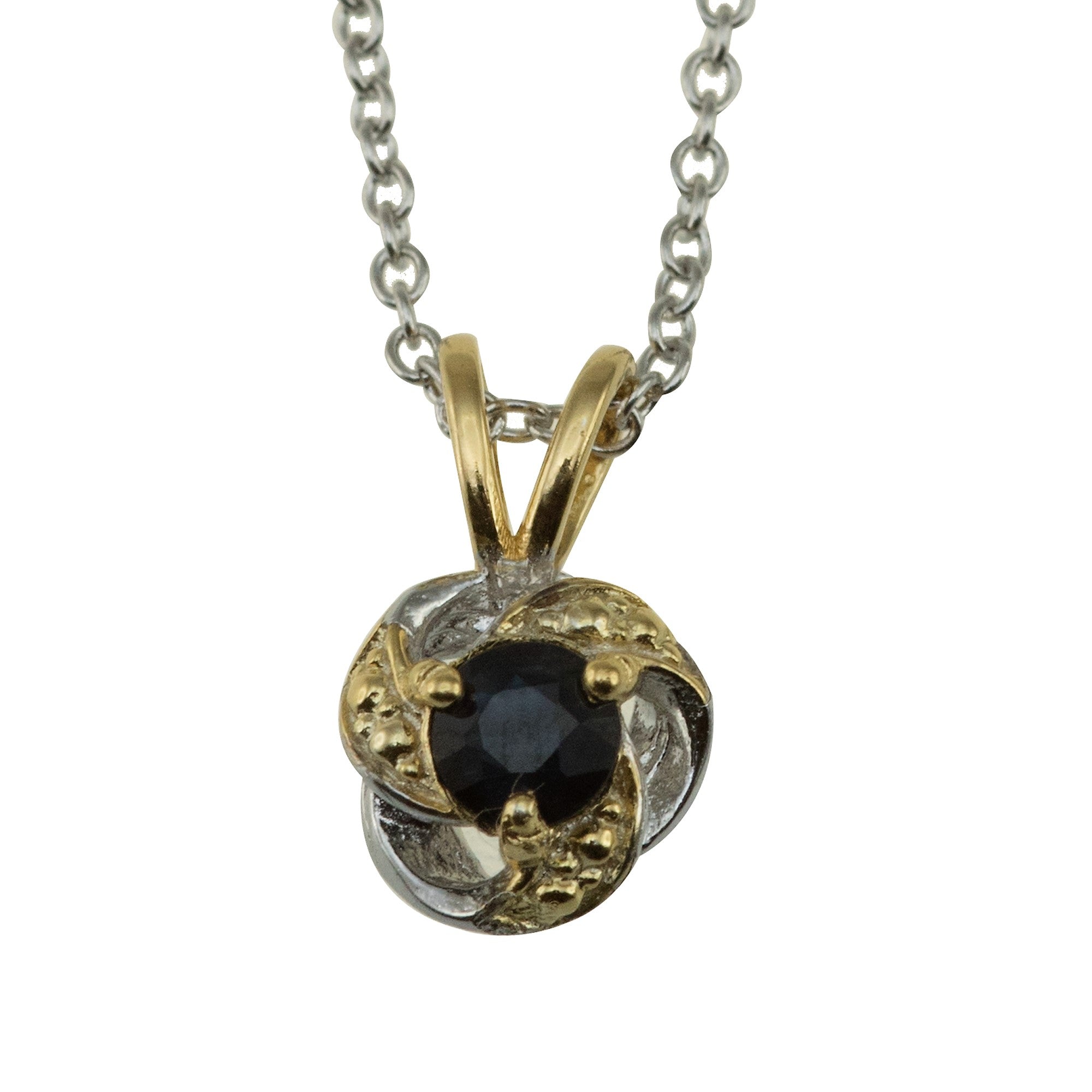 Black Sapphire & Zirconia Necklace