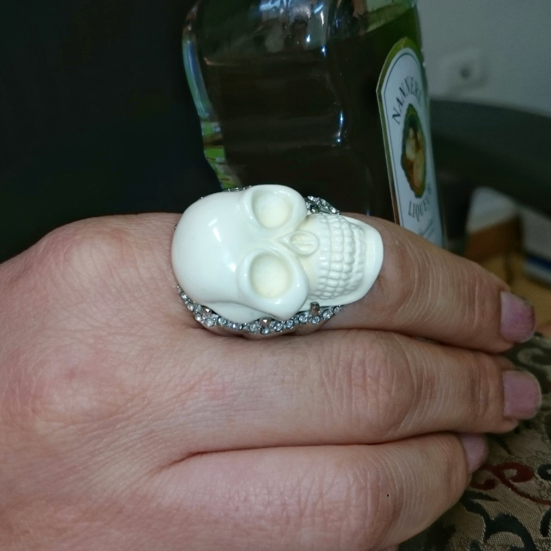 White Skull Ring
