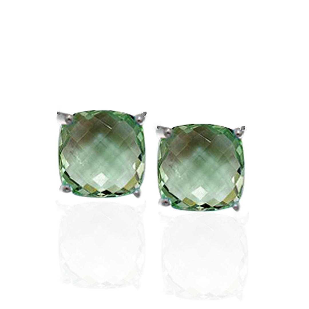 Elegant Green Amethyst Earrings
